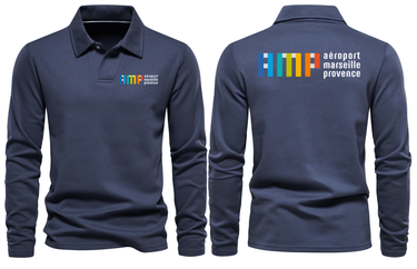 AMP AIRPORT LONG SLEEVE POLO